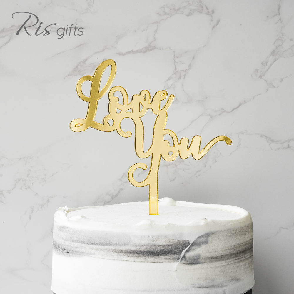 "Love You" Cake Topper | Valentine Gifts | Special Ocassions | Cake Decoration | Made in Hong Kong