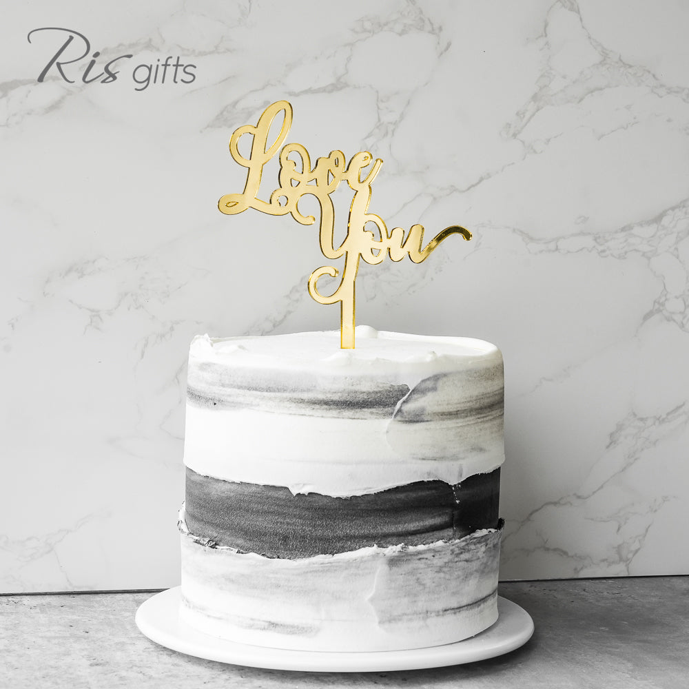 "Love You" Cake Topper | Valentine Gifts | Special Ocassions | Cake Decoration | Made in Hong Kong