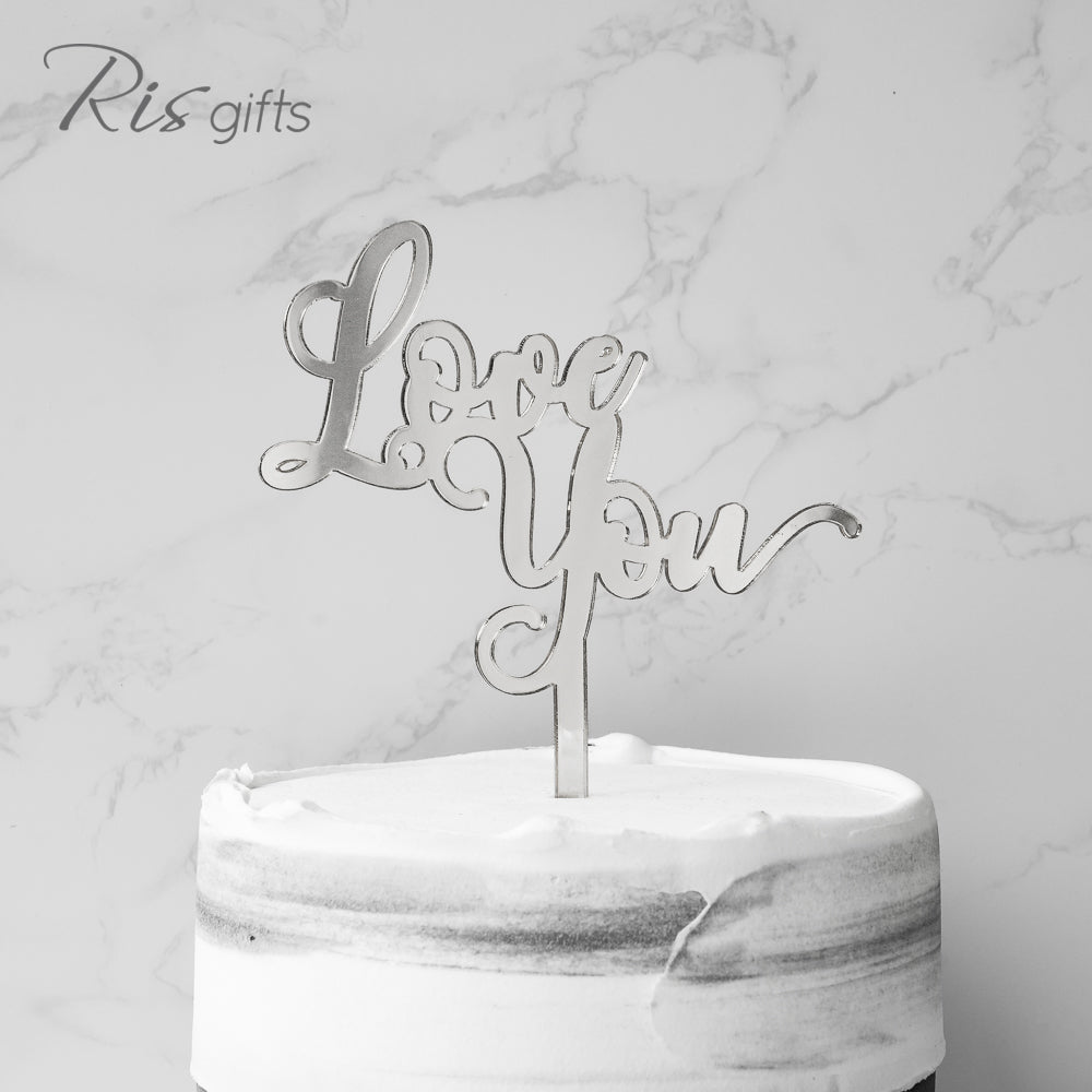 "Love You" Cake Topper | Valentine Gifts | Special Ocassions | Cake Decoration | Made in Hong Kong