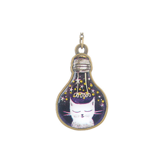 B250 Bulb Whitecat | BooKiss (Korea) | Metal Bookmarks