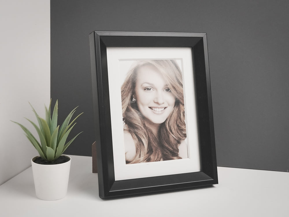 6R Matt Black Wooden Photo Frame 6x8" (MBC)