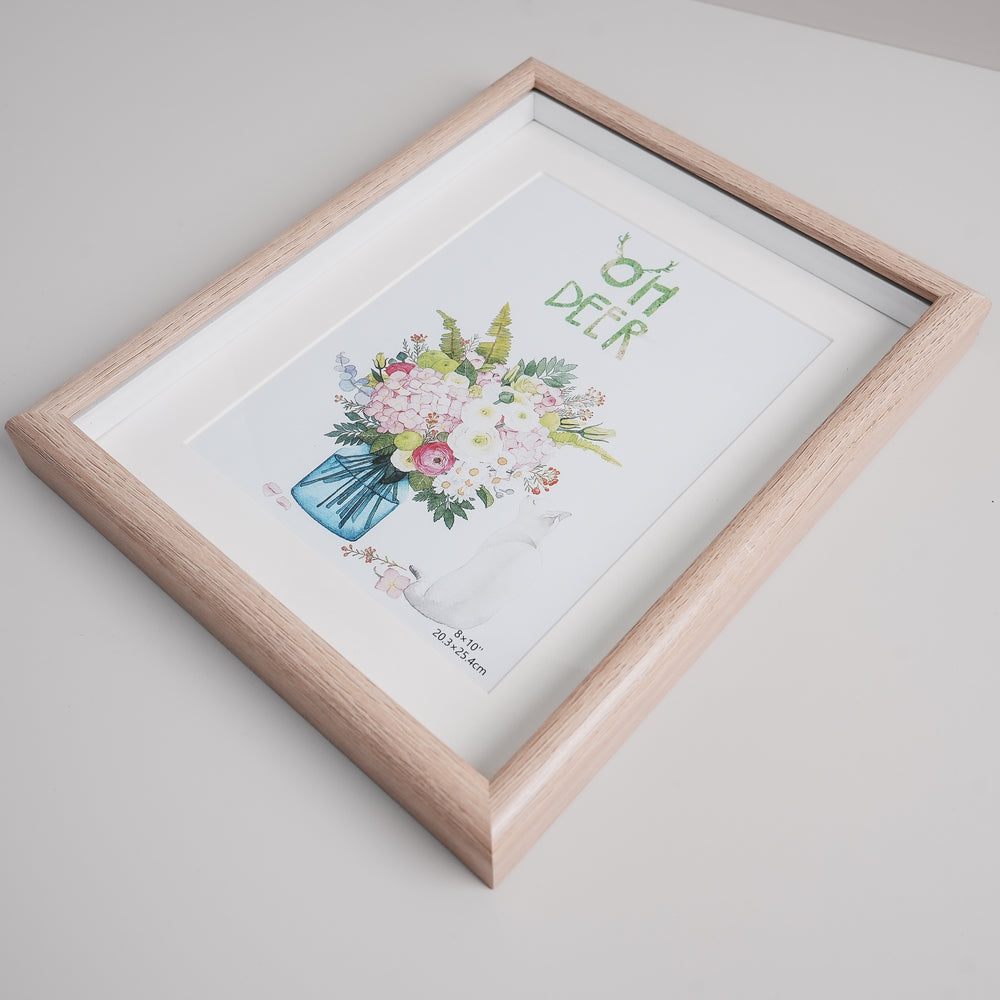 8R Wooden Photo Frame in Light Natural Wood 8x10" (PE3015)