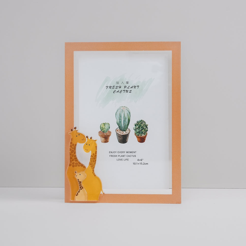 5R Giraffe Acrylic Photo Frame 5x7" (ARC-5R) | Freestanding | Made in Hong Kong