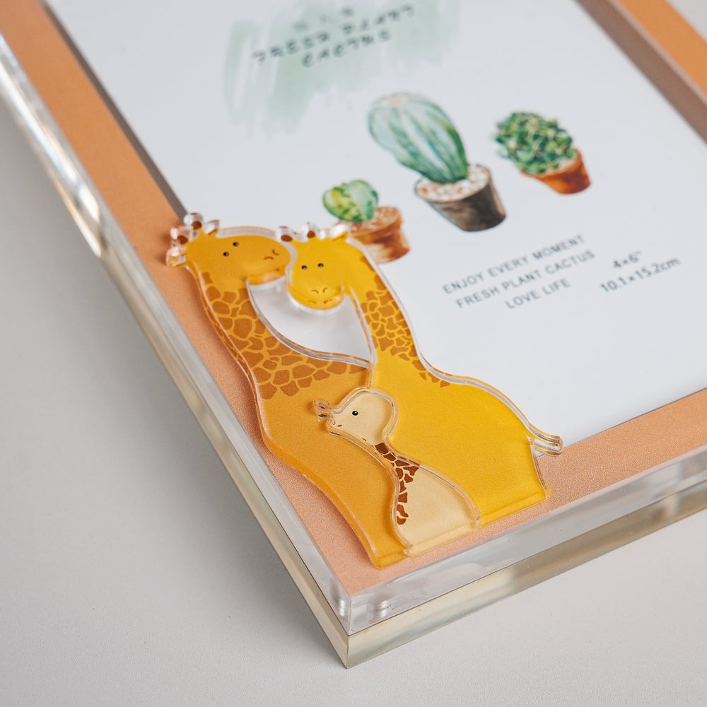 5R Giraffe Acrylic Photo Frame 5x7" (ARC-5R) | Freestanding | Made in Hong Kong