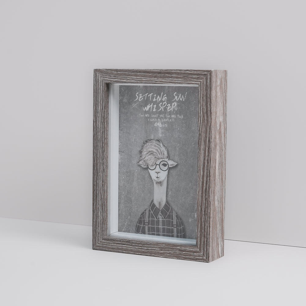 Dark Grey Wooden Photo Frame 4R / 5R (CR2035)