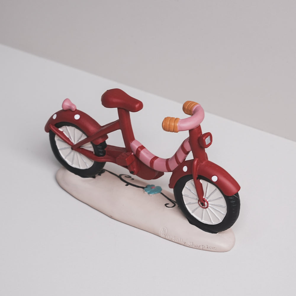 Red Bike on Base (10794) | Blossom Bucket | Religious Gifts - Figurines