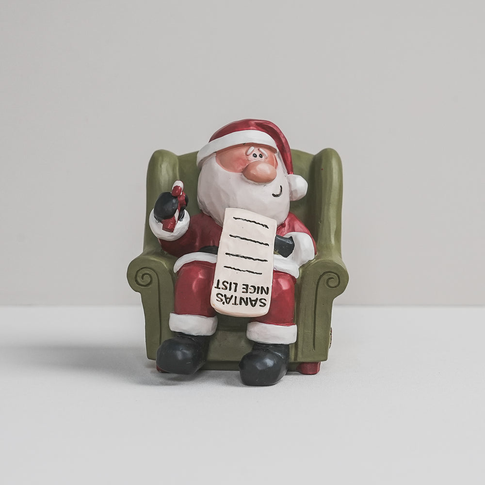 Santa in Couch Nice List (12378) | Blossom Bucket | Religious Gifts - Figurines | Christmas