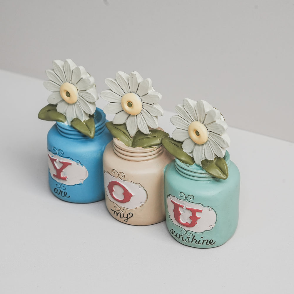 You Are My Sunshine Jars with Flowers (11050) | Blossom Bucket | Religious Gifts - Figurines