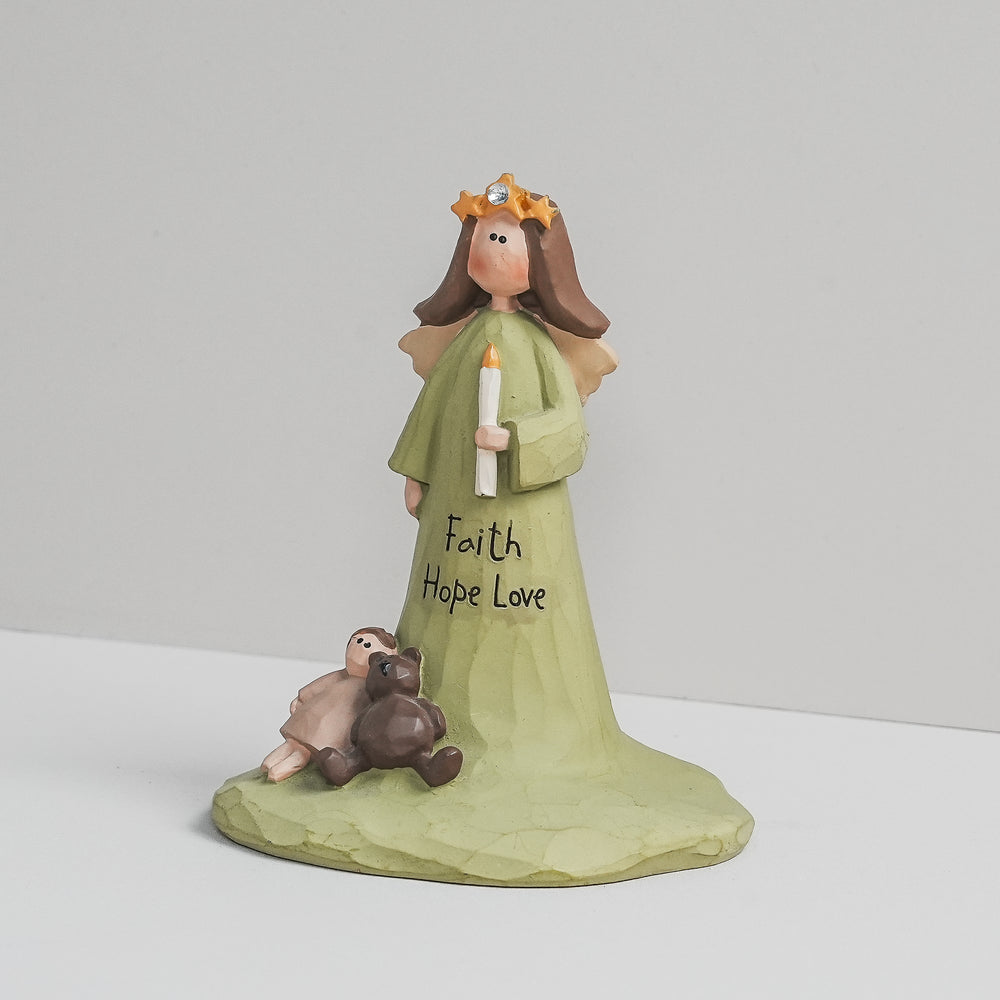 'Faith Hope Love' Angel (86373) | Blossom Bucket | Religious Gifts - Figurines