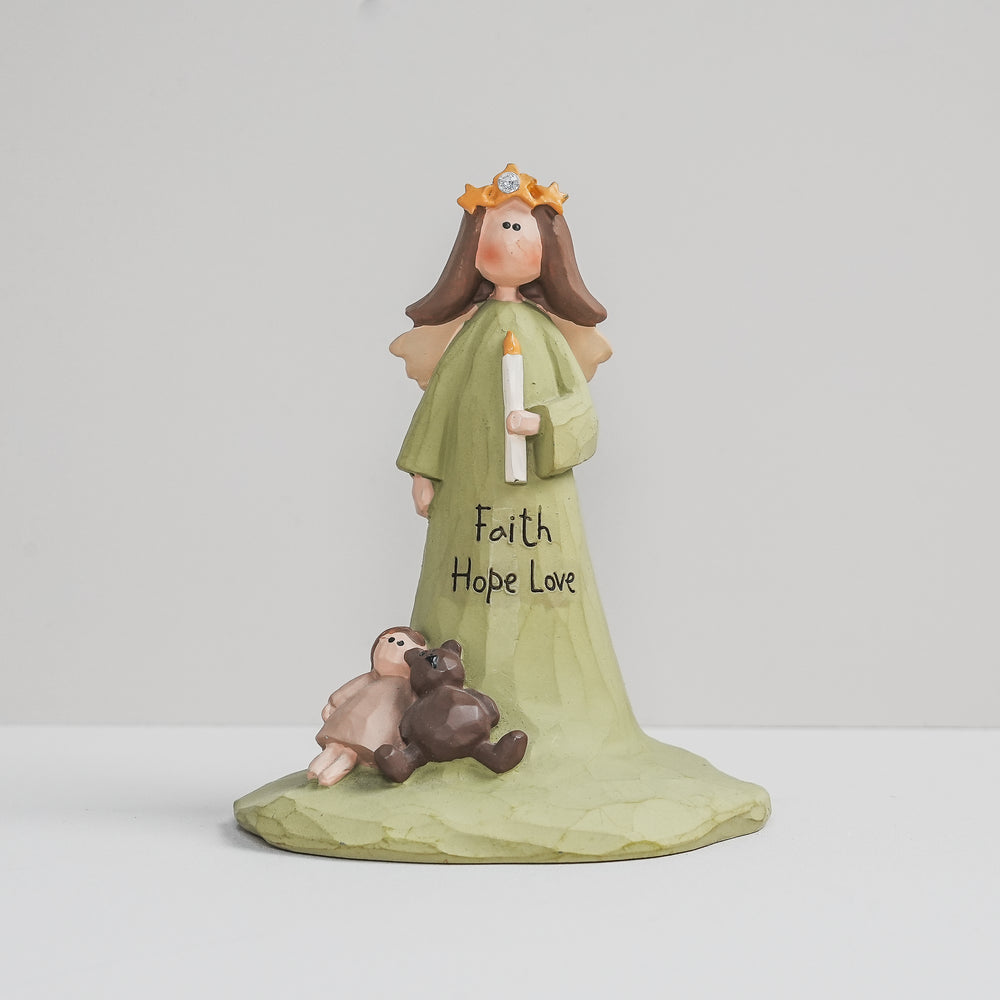 'Faith Hope Love' Angel (86373) | Blossom Bucket | Religious Gifts - Figurines