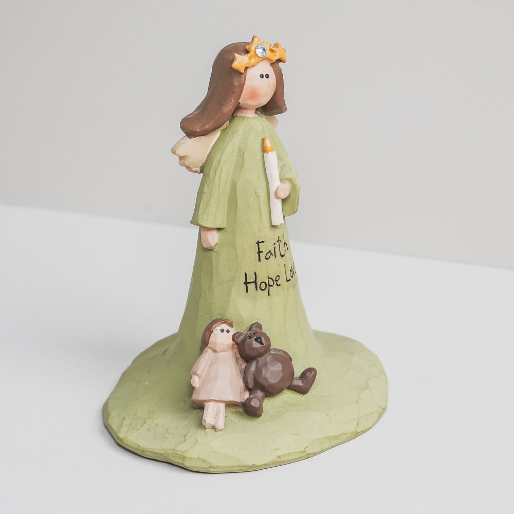 'Faith Hope Love' Angel (86373) | Blossom Bucket | Religious Gifts - Figurines