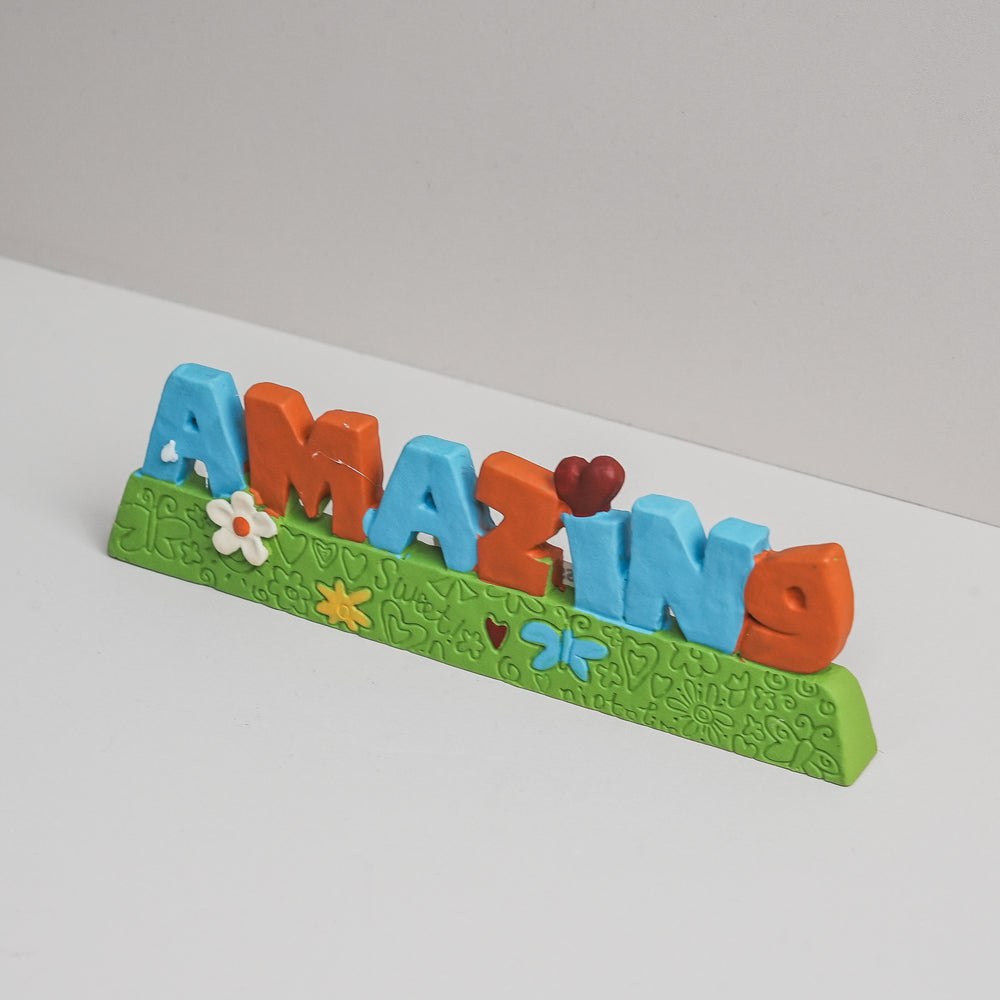 'Amazing' on Block (87150) | Blossom Bucket | Religious Gifts - Figurines