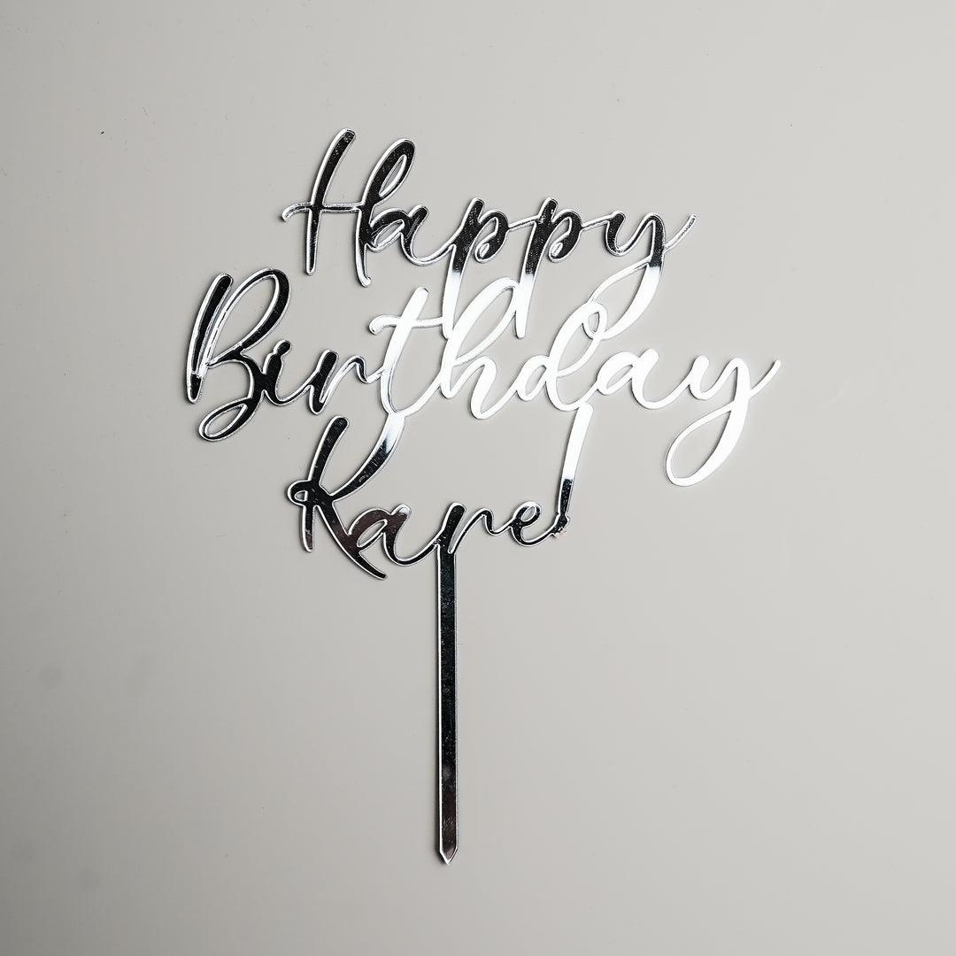 Personalised Happy Birthday Karnel cake topper