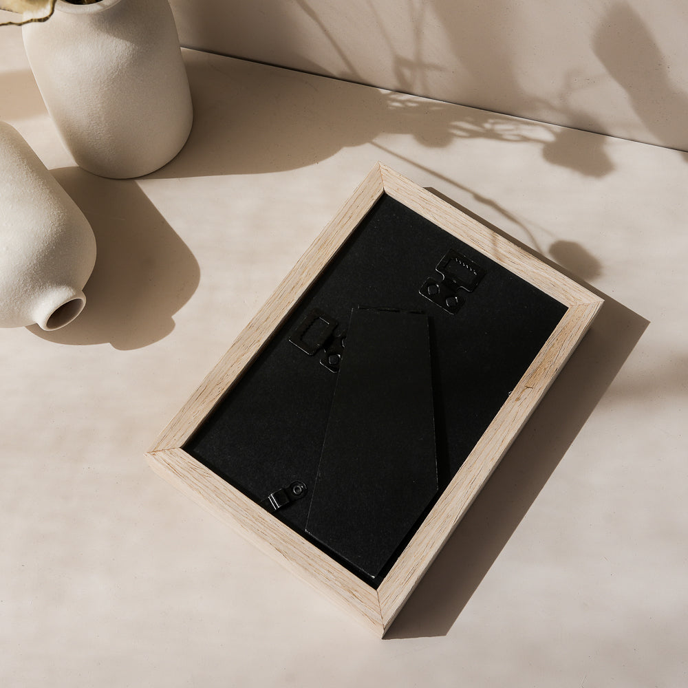 RIS 4R Japandi Style Wooden Picture Frame in Natural Light Wood (4"x 6") | Photo Frames | Home Decor | Interior Decorations