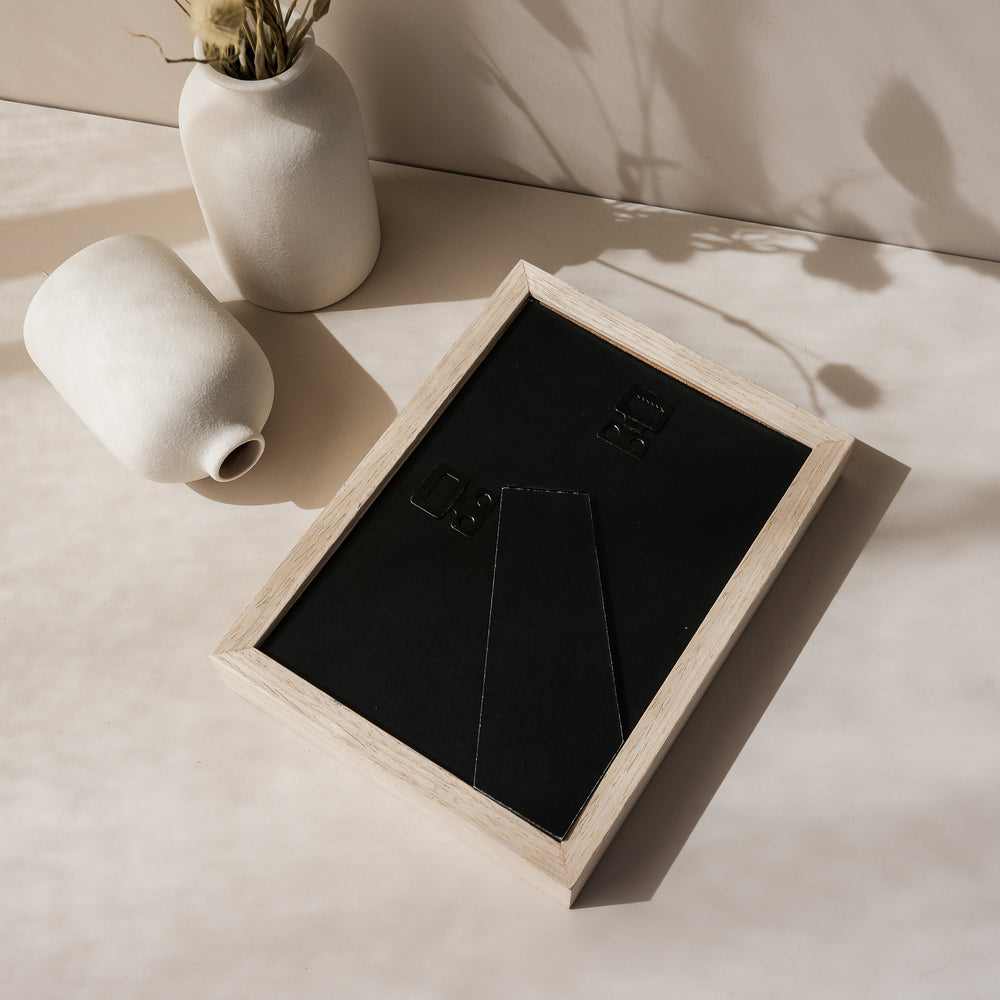 RIS 5R Japandi Style Wooden Picture Frame in Natural Light Wood (5"x 7") | Minimal Picture Frames | Home Decor | Interior Decorations