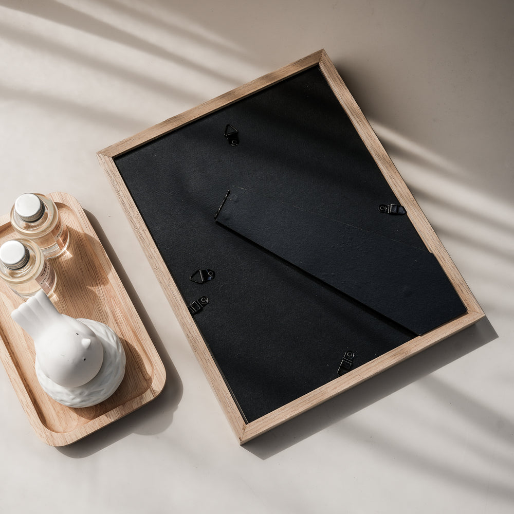 RIS 8R Japandi Style Wooden Picture Frame in Natural Light Wood (8"x 10") | Minimal Picture Frames | Home Decor | Interior Decorations