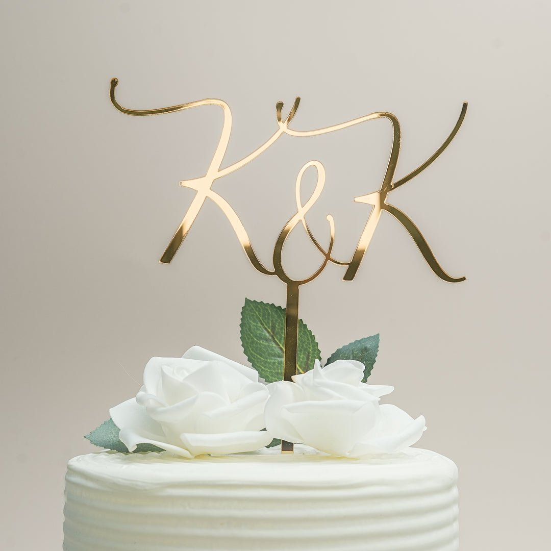 Personalised K and K initials cake topper