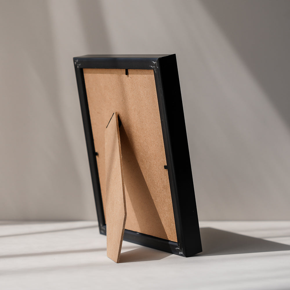RIS 6R Matt Black Wooden Picture Frame (6" x 8") | Minimal Picture Frame | Home Decor | Gifts | Interior Design