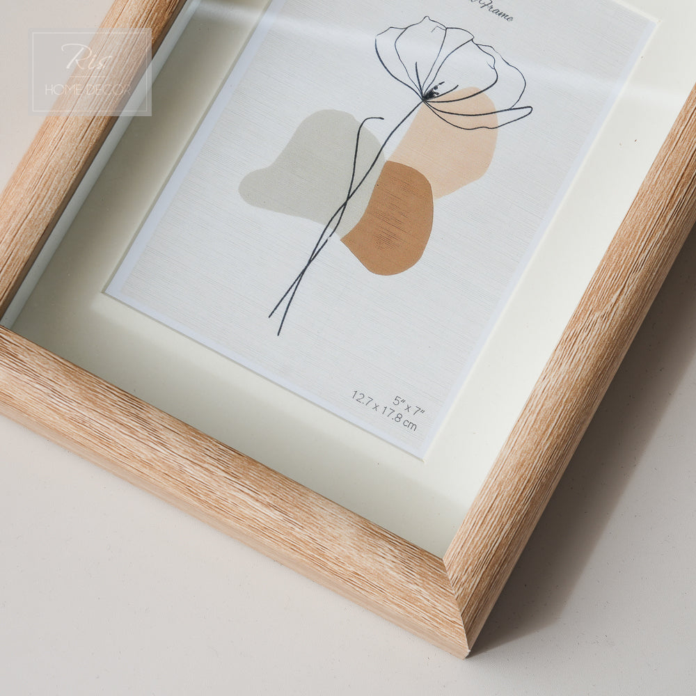 Natural Wood Photo Frame MDF 5R (5"x 7) | Picture Frame | Home Decor | Gifts | Interior Design