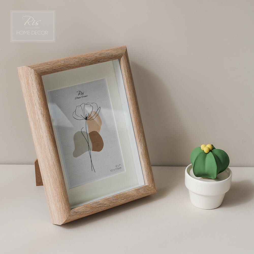 Natural Wood Photo Frame MDF 5R (5"x 7) | Picture Frame | Home Decor | Gifts | Interior Design