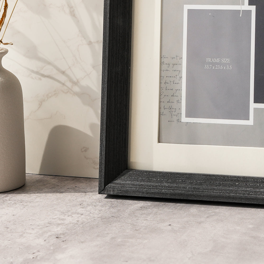 RIS 8F Classic Charcoal Wooden Picture Frame (8" x 12") | Desktop & Wall Design | Wooden Frame