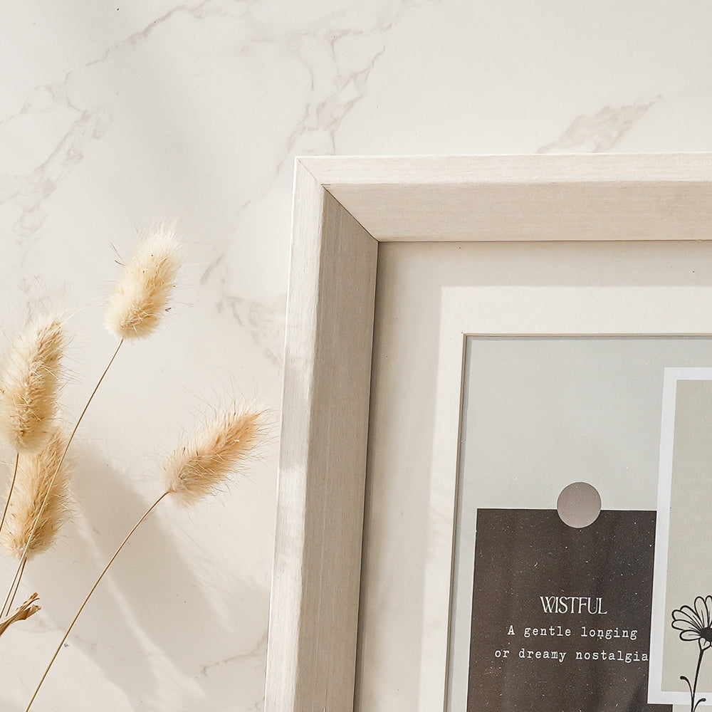 RIS 8F Classic Cream Wooden Picture Frame (8" x 12") | Desktop & Wall Design | Wooden Frame
