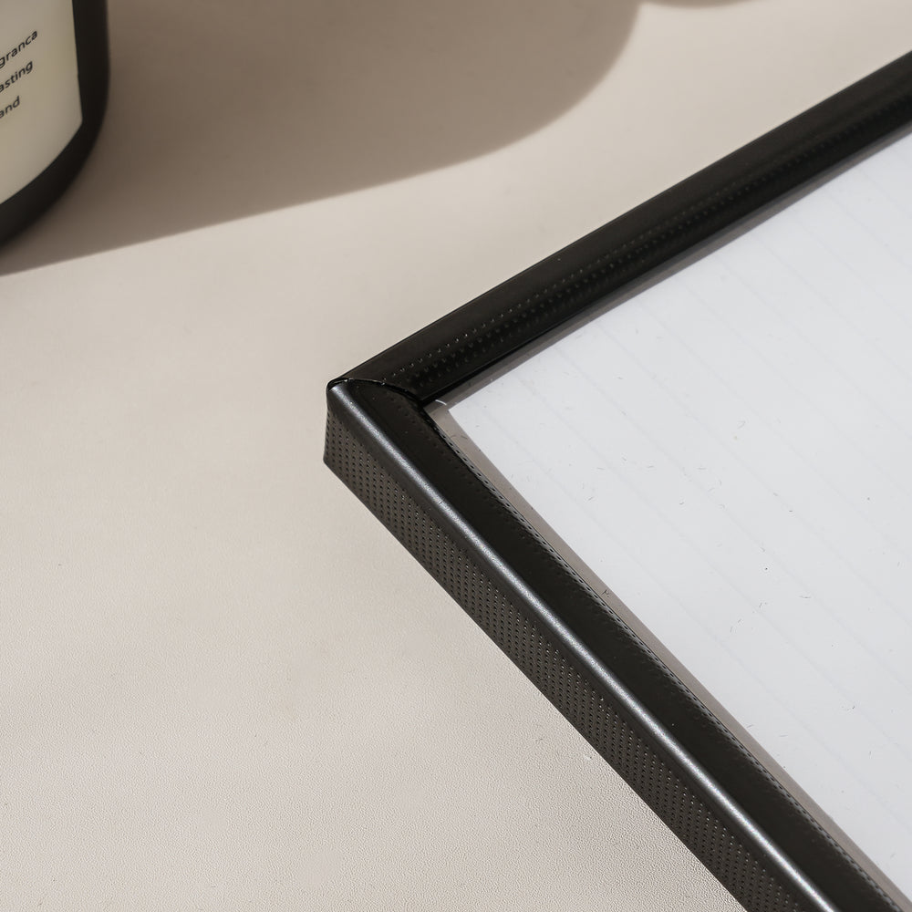 RIS 4R Minimalist Matte Black Picture Frame (4" x 6") | Desktop Design | Metal Frame