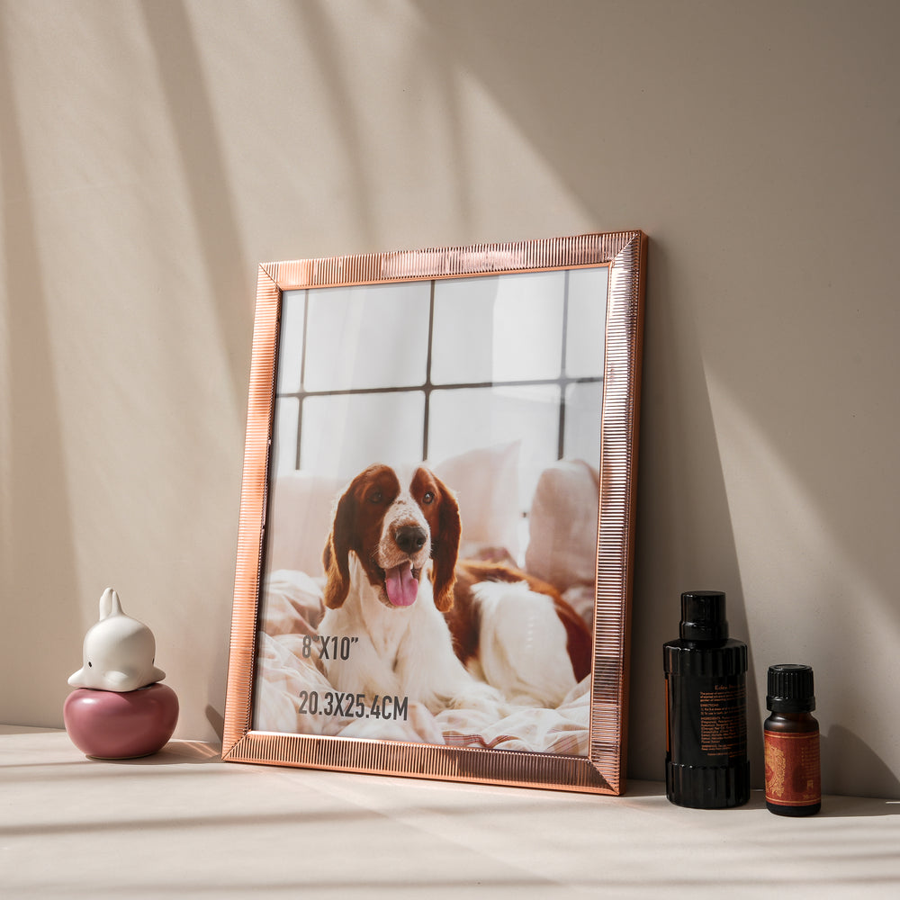 RIS 8R Nordic Style Metal Photo Frame - Rose Gold (8" x 10") | Home Decor | Interior Decoration