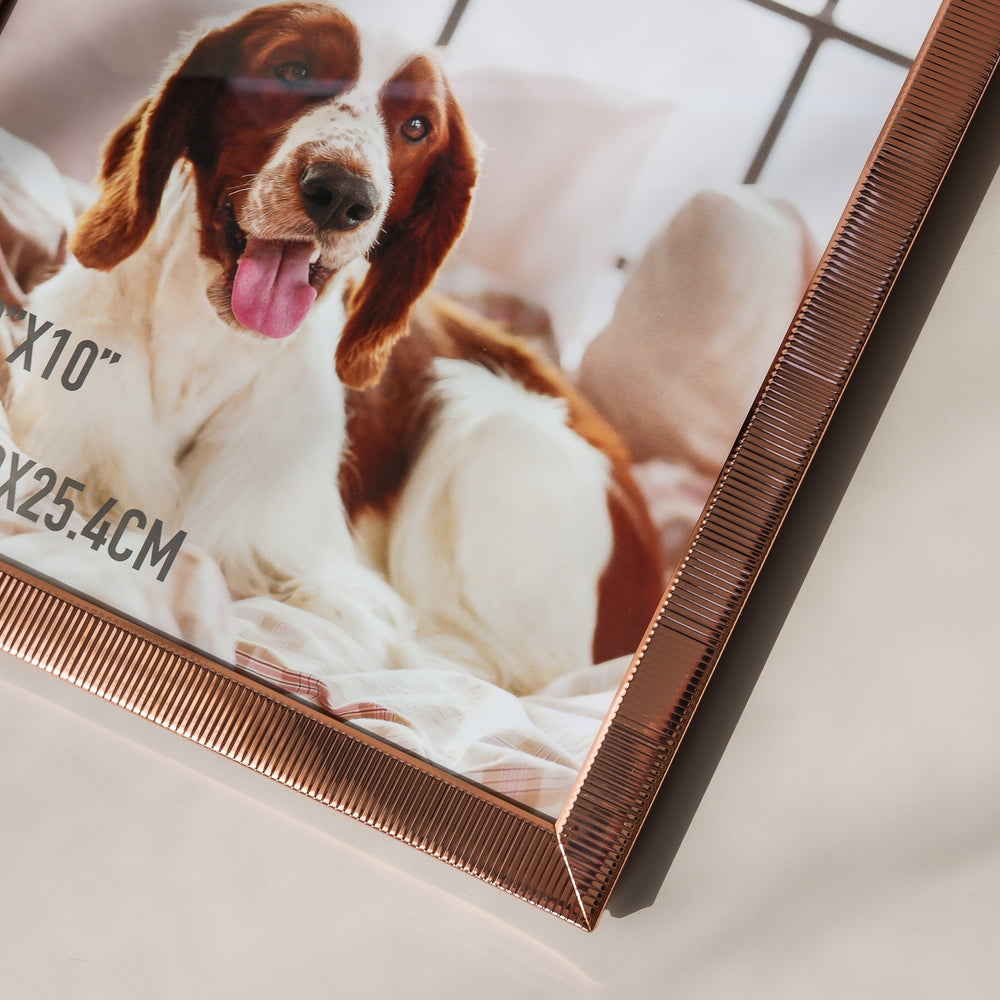 RIS 8R Nordic Style Metal Photo Frame - Rose Gold (8" x 10") | Home Decor | Interior Decoration