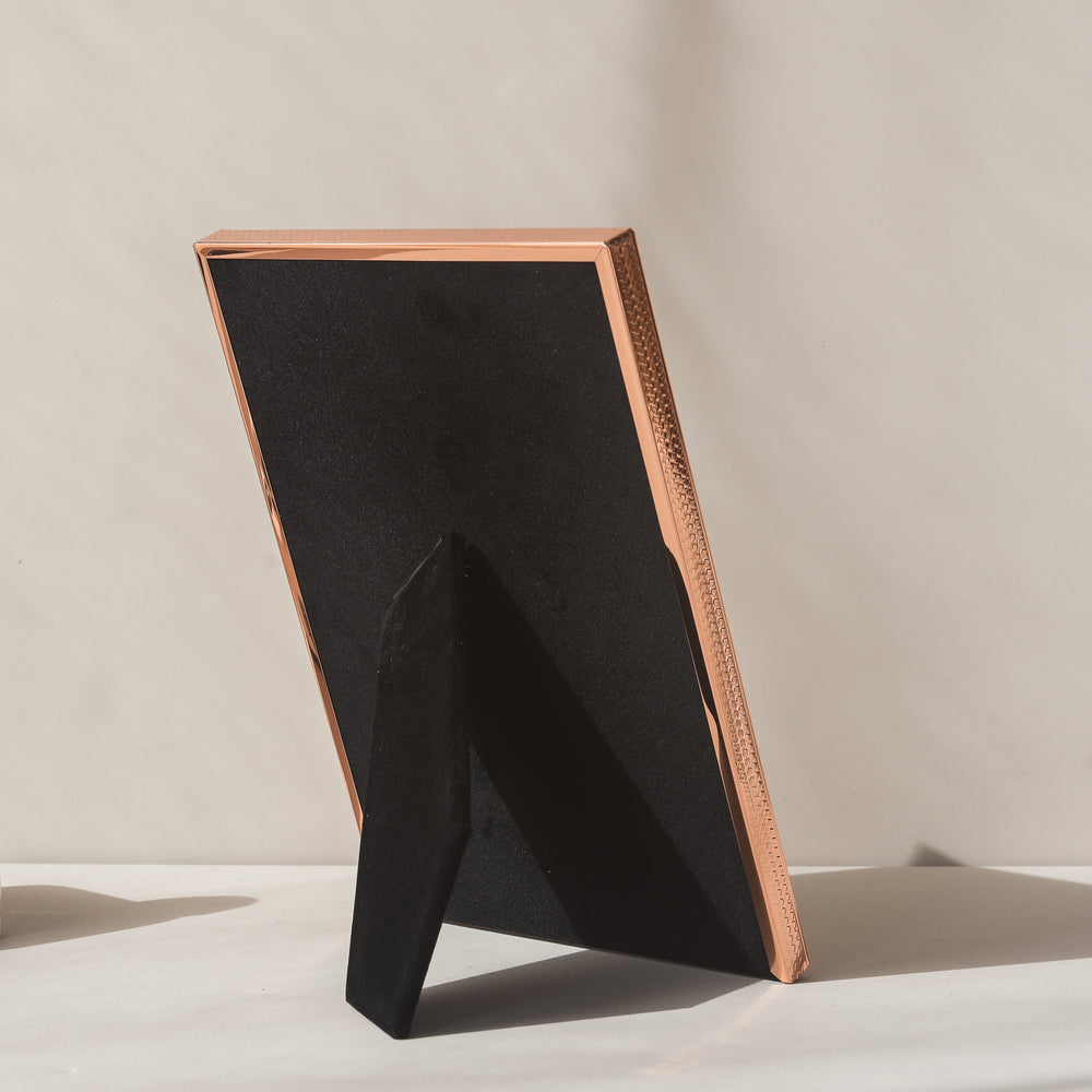 RIS 4R Rose Gold Plated Metal Photo Frame 4x6"  | Picture Frames | Home Decor | Interior Decoration