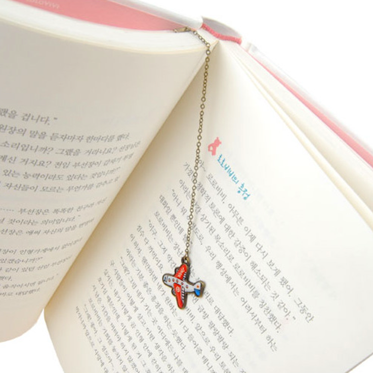 B250 Plane (Red) | BooKiss (Korea) | Metal Bookmarks